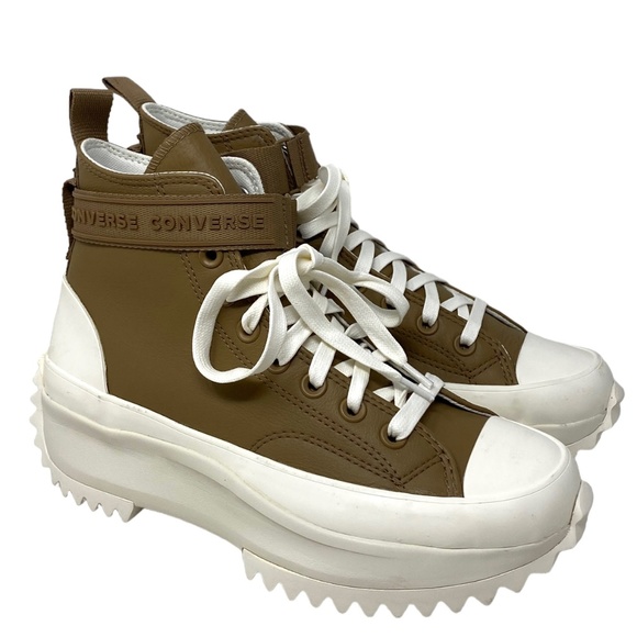 Converse Run Star Hike Platform Women's Size Sand Dune Leather Sneaker A04268C - Picture 2 of 11